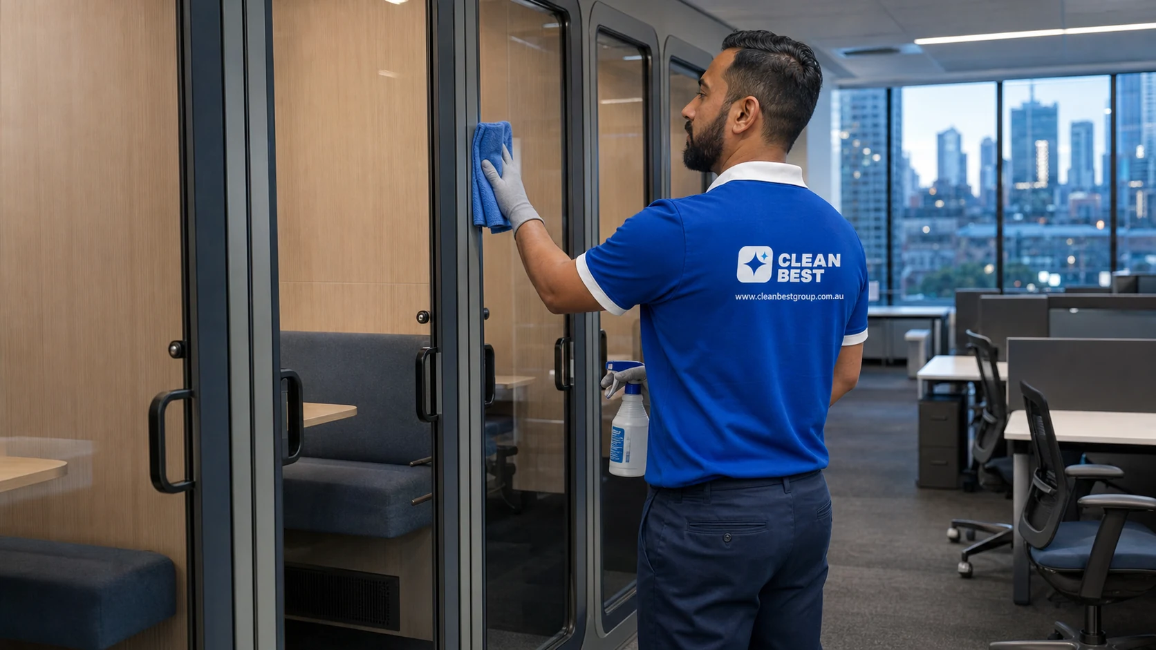 Documented office cleaning review for premises in Botany